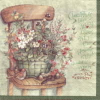 Rare painted Cypress Garden Chair and verse by Jean Paul Richter Paul Richter