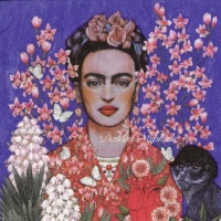 Frida Kahlo art  purple