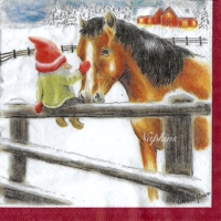 Art Gnome Santa with horse