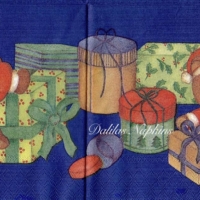 3x napkin Rare Ladies Mol Bear Santa / Tools blue