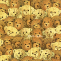 3x napkin Asger Bears whole napkin