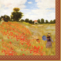 Art by C. Monet Poppy Field Near Argenteuil