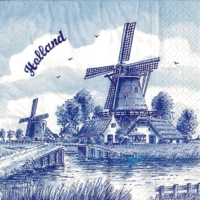 3x napkin Rare Holland windmill farm
